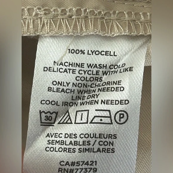 "NWT"Ann Tayor The Pull on Pant High Rise Ankle Beige Lyocell Sz.XXS Petite - Picture 7 of 12